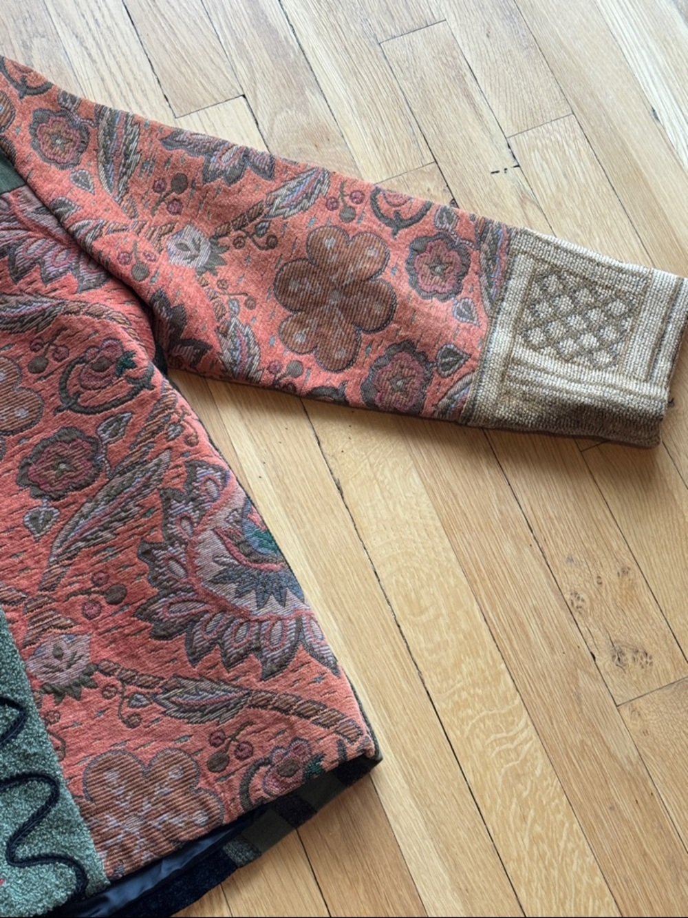 90’s Entice Patchwork Mixed-Pattern Jacket - Picture 9 of 9